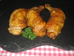 Haehnchen Schenkel Gebraten